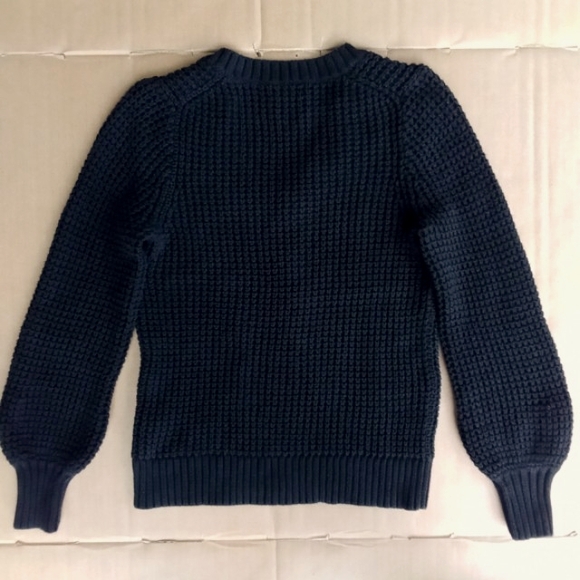 Women's J. Crew Ribbed Black V Neck Sweater Puff Sleeves Size Small - Picture 6 of 12